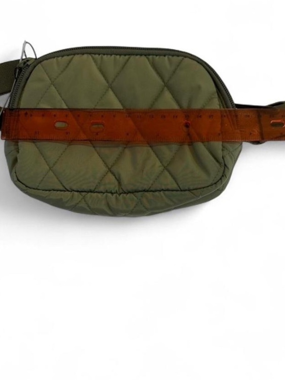 Vera Bradley Quilted Olive Green Belt Bag - Picture 3 of 6